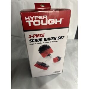 Hyper Tough Nylon Scrub Brush Cleaning Attachments 3 Pieces